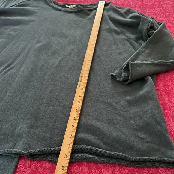 Eileen Fisher L Steel blue Dark Gray Knit Top AND pant set pockets drop shoulder - Picture 7 of 12